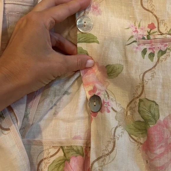 Linen jacket and short set